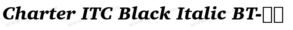 Charter ITC Black Italic BT字体转换